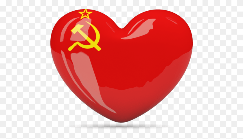 496x422 Png Советский Союз Флаг Тринидада Emoji, Сердце, Шар, Воздушный Шар Hd Png Скачать