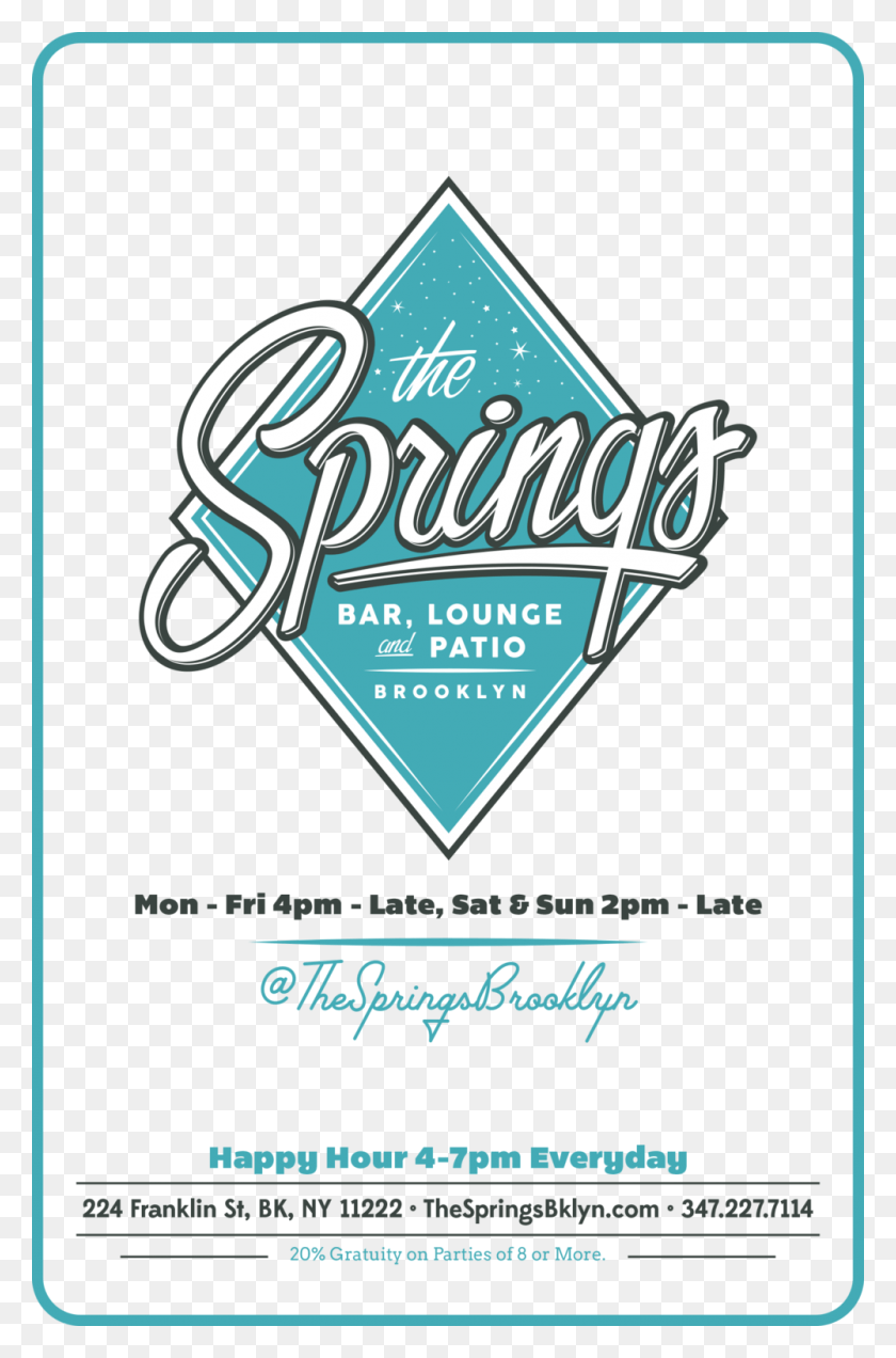 1000x1554 The Springs Menu Cover Poster, Advertisement, Flyer, Paper HD PNG Download