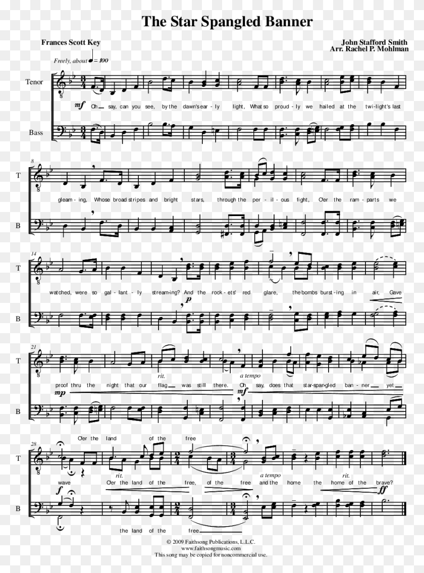 917x1264 The Star Spangled Banner Mozart Serenata Y Danza Violín Hd Png
