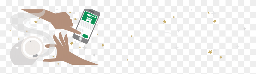2859x671 Приложение Starbucks - Самый Быстрый И Простой Способ Оплаты Мобильного Телефона, Символ, Символ Звезды, Астрономия Hd Png Скачать