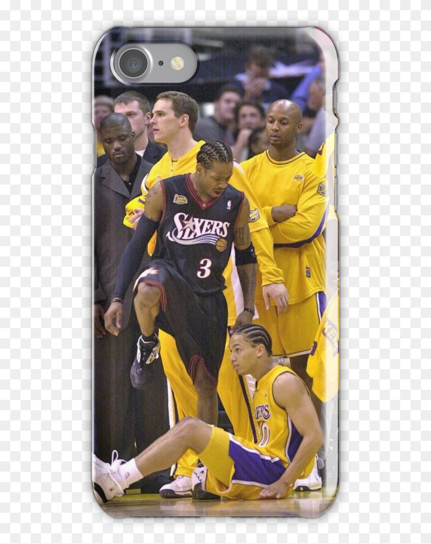 527x1001 The Step Over Iphone 7 Snap Case Allen Iverson Walking Over Lue, Person, Human, People HD PNG Download
