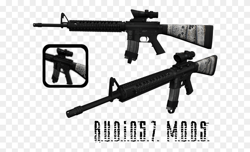 622x452 Штатная Вещь Была Добавлена ​​Вручную Acog Has Glass M16 Airsoft Custom, Gun, Weapon, Weaponry Hd Png Download