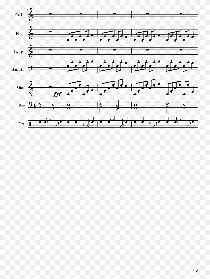 749x1057 The Stone Tower Sheet Music Composed By Koji Kondo 7 Nation Army Recorder, Gray, World Of Warcraft HD PNG Download