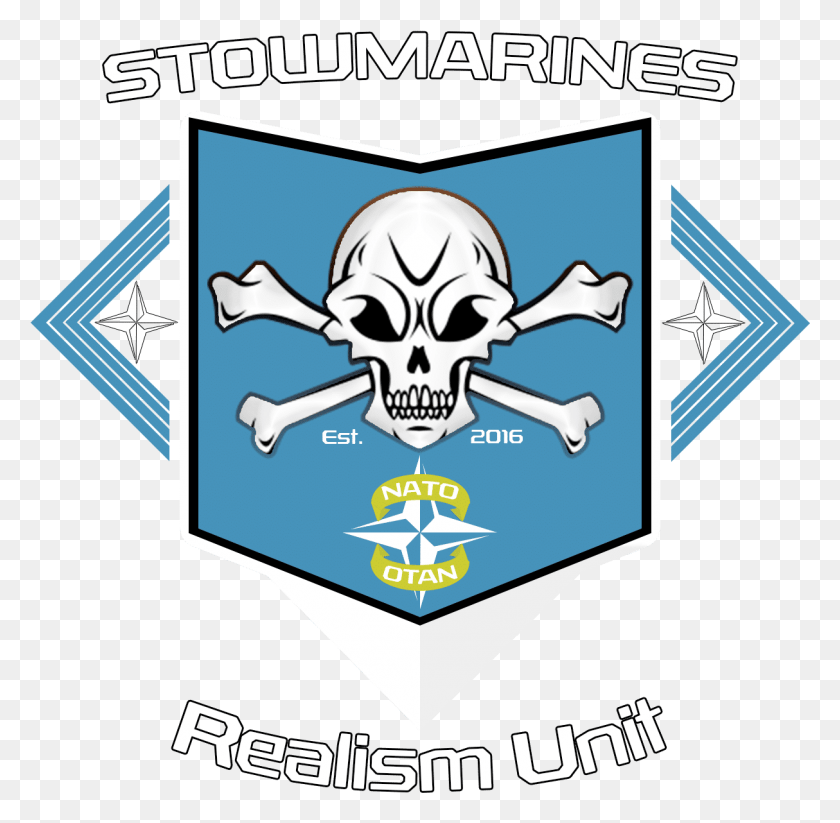 1214x1189 The Stowmarines Nato Arma 3 Combined Arms Realism Skull And Crossbones Clip Art, Symbol, Text, Emblem HD PNG Download