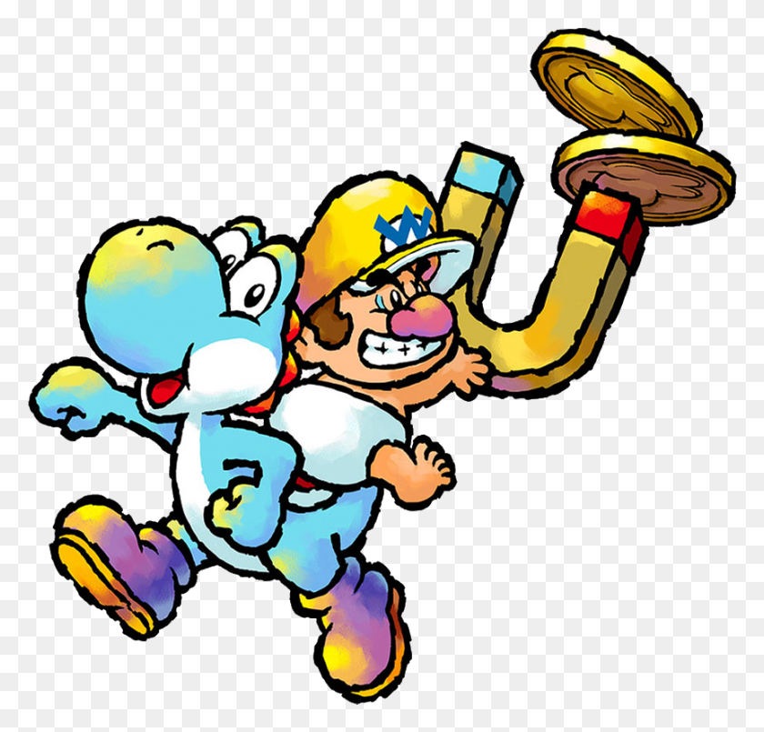 861x823 The Super Mario Land Games Are Already Notorious For Yoshi Island Ds Baby Wario, Helmet, Clothing, Apparel HD PNG Download