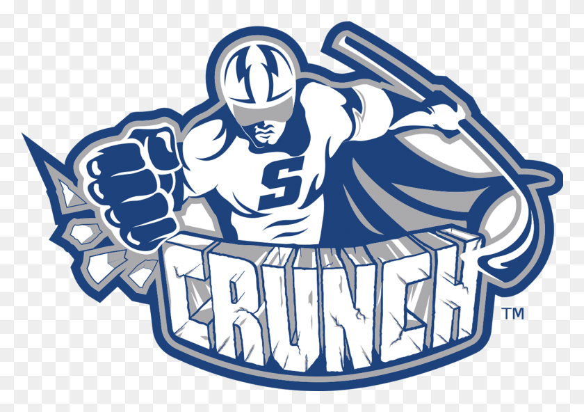1502x1026 Сиракузы Crunch Team - Американская Хоккейная Лига Логотип Syracuse Crunch Hockey, Рука, Текст, Кулак Hd Png Скачать