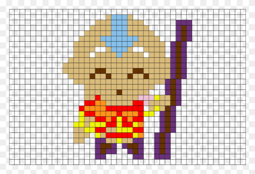 880x581 Descargar Png La Plantilla Avatar Aang Pixel Art, Pac Man, Gráficos Hd Png