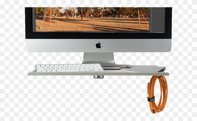 631x458 The Tether Table Aero Was Designed To Meet The Needs Imac 21.5 Inch Computer, Computer Keyboard, Keyboard, Hardware HD PNG Download