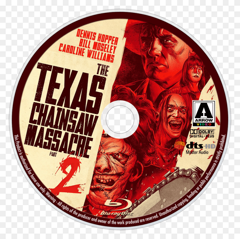 1000x1000 The Texas Chainsaw Massacre 2 Bluray Disc Image Texas Chainsaw Massacre 2, Disk, Poster, Advertisement HD PNG Download