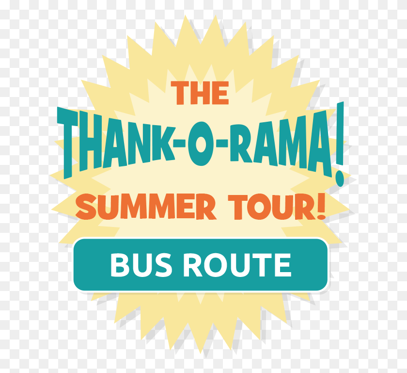 635x709 The Thank O Rama 2018 Tour Bus Route Diseño Gráfico, Publicidad, Cartel, Flyer Hd Png