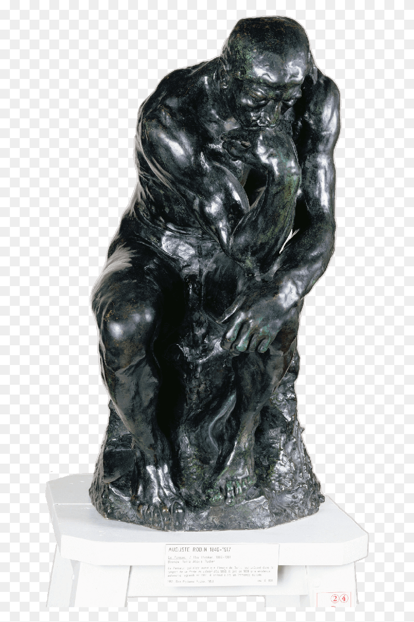658x1201 Мыслитель 1880 Бронза 71 9 X 45 1 X 56 O Pensador, Скульптура, Статуя Hd Png Скачать