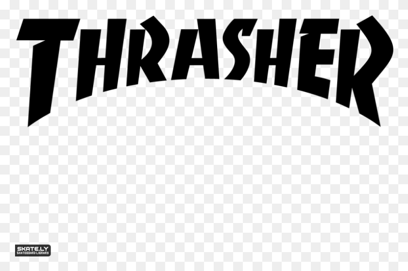 795x509 Логотип Thrasher С Традиционным Шрифтом Thrasher Iphone Белый, Серый, World Of Warcraft Hd Png Скачать