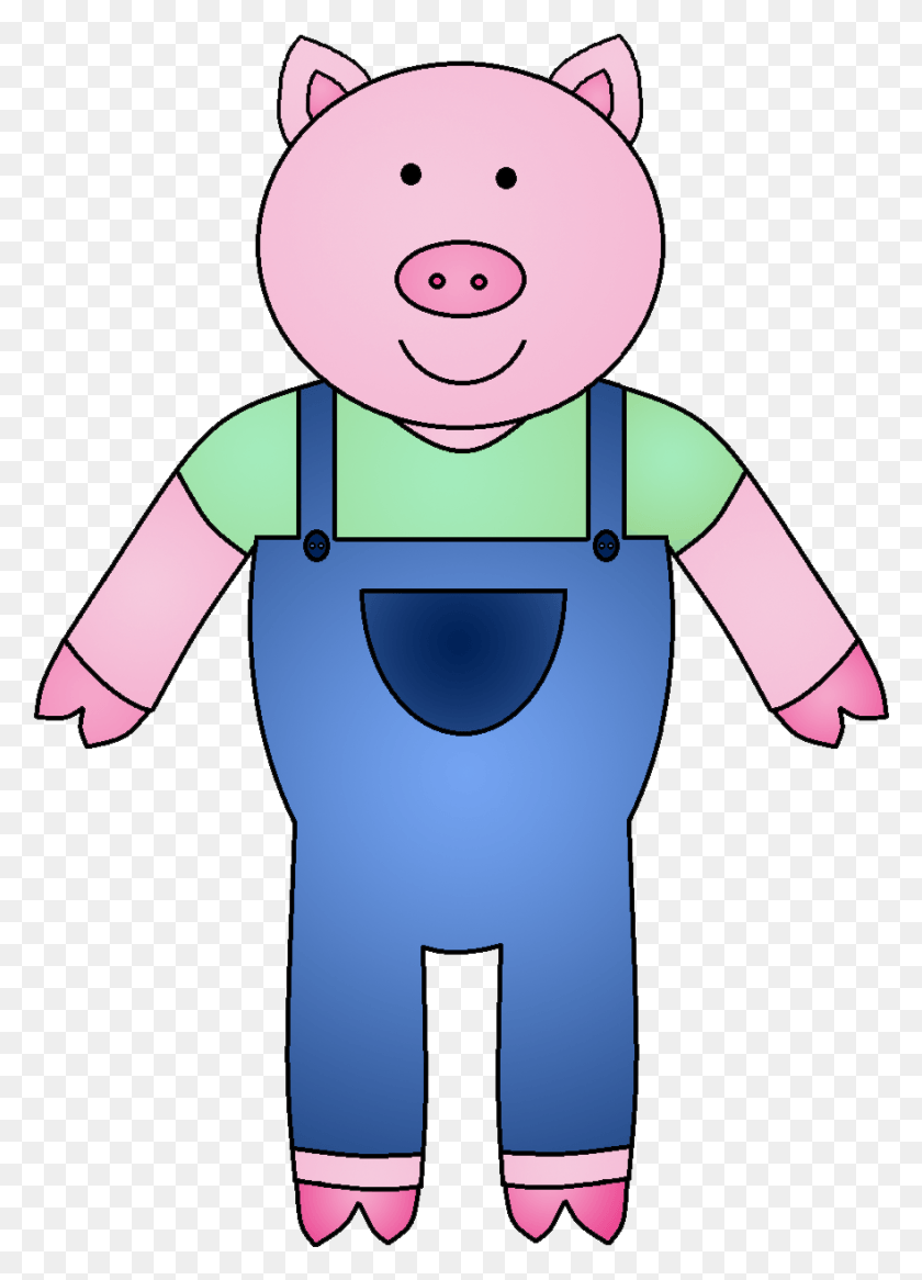 881x1250 The Three Little Pigs Clipart Three Little Pigs Pig, Clothing, Apparel HD PNG Download