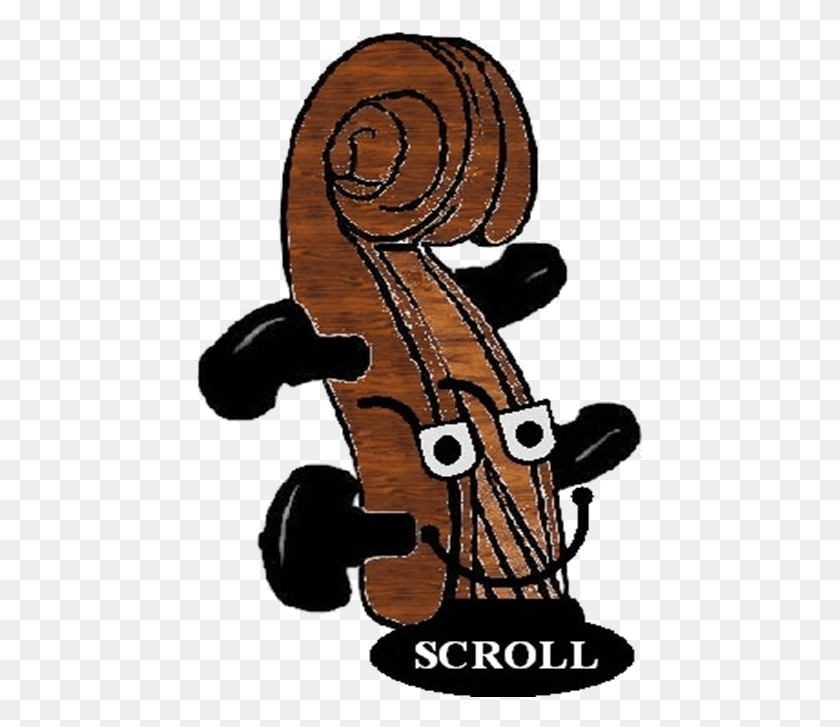 447x667 The Tip Is Literally The Top Of The Bow Violin Scroll Clip Art, Leisure Activities, Musical Instrument, Animal HD PNG Download