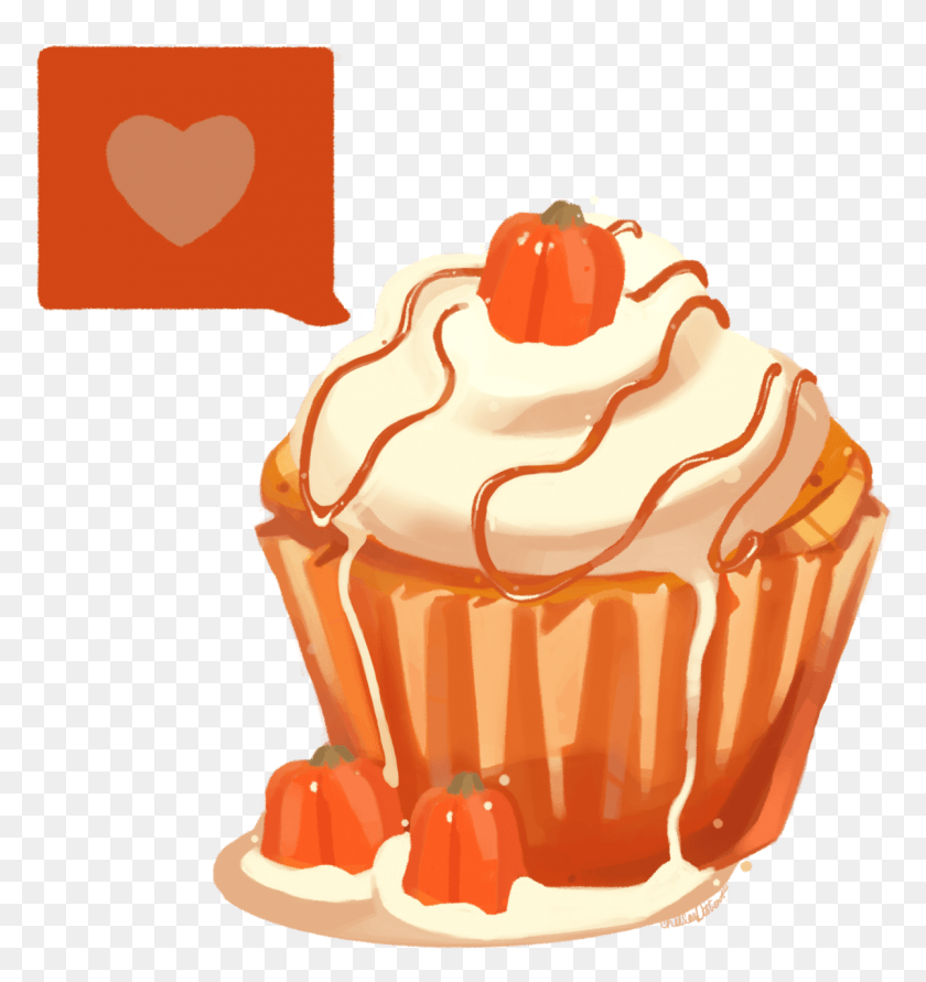 1201x1280 Descargar Png El A Mi Corazón De Calabaza Muffin Disfrute De Todos Cupcake, Crema, Pastel, Postre Hd Png