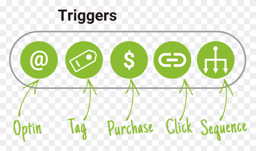 800x449 The Trigger Could Also Be A Click Or A Purchase Or Circle, Text, Green, Plant HD PNG Download
