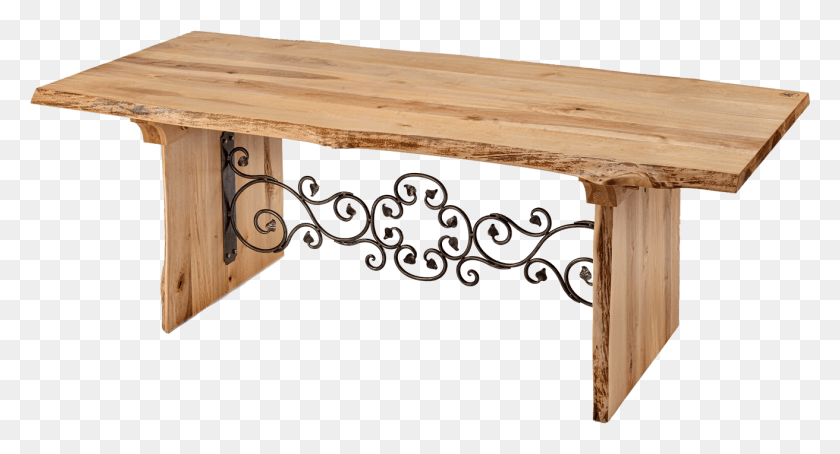 1312x664 The Trinity Is A Solid Wood Table With Wrought Iron Modle De Table Artisanale En Bois, Furniture, Tabletop, Coffee Table HD PNG Download