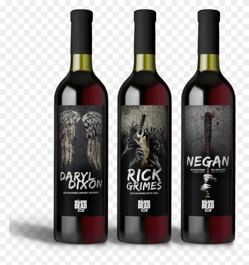 843x899 The Trio Of Ampldquo Walking Dead Wine, Alcohol, Beverage, Drink HD PNG Download