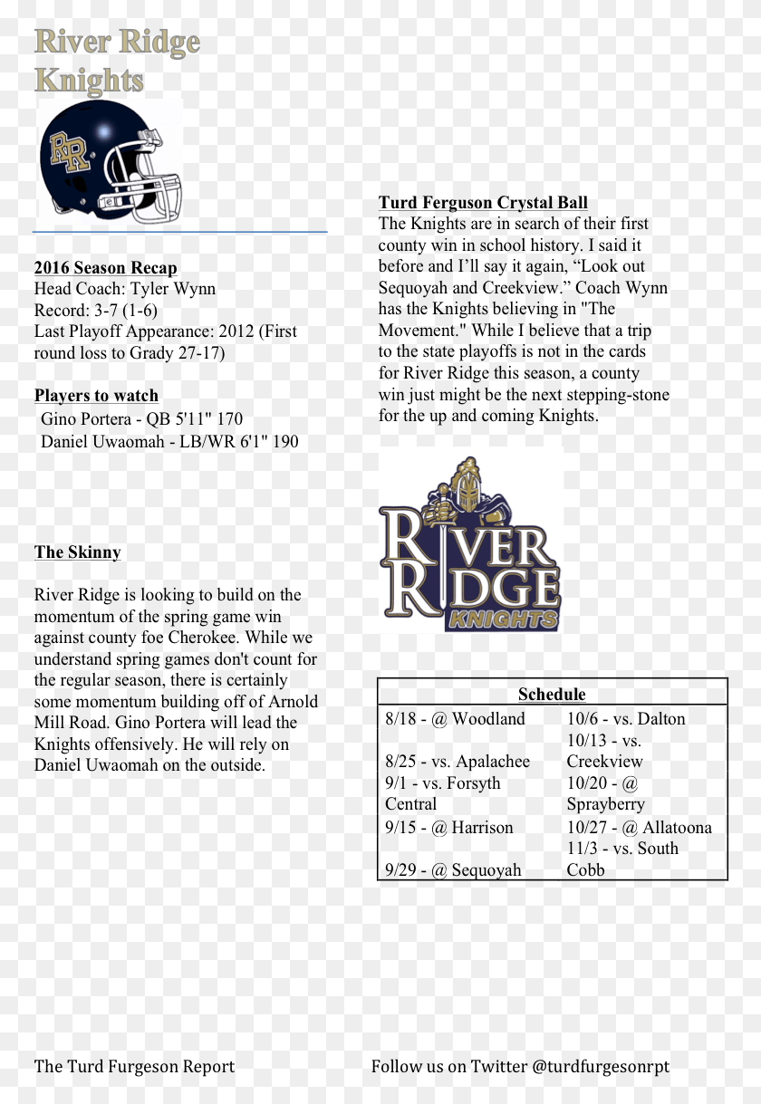 771x1159 Отчет 39S Cherokee County Football River Ridge High School, Логотип, Символ, Товарный Знак Png Скачать