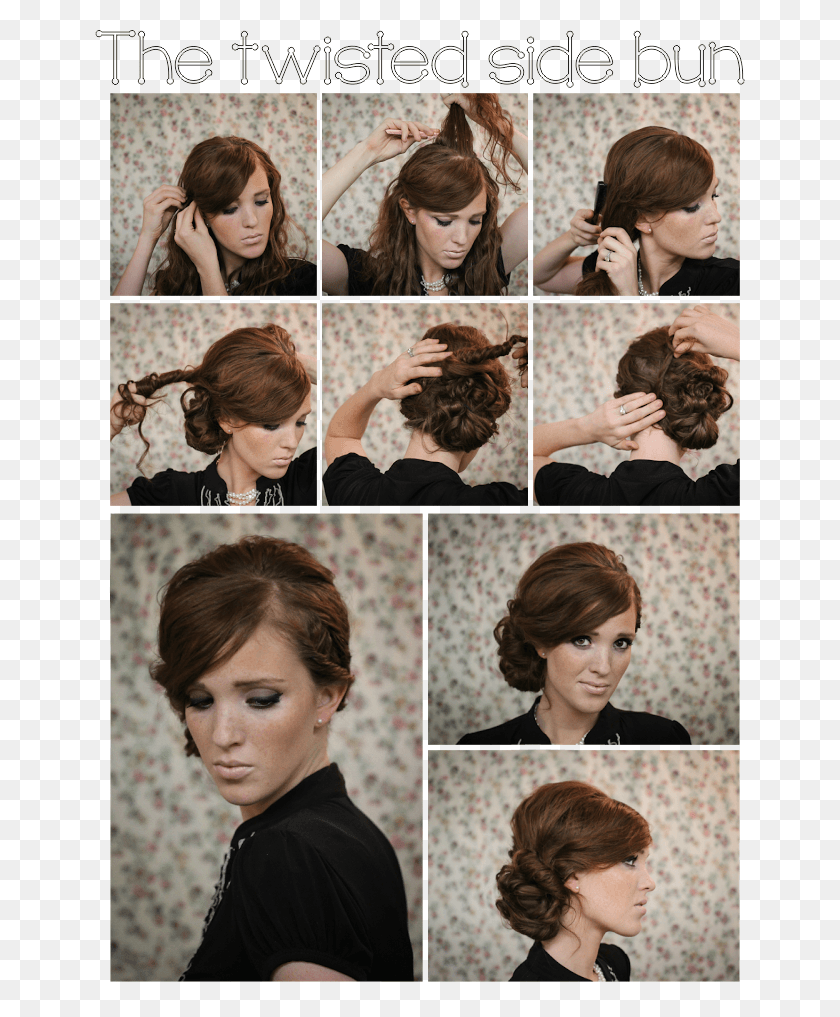 650x957 The Twisted Side Bun, Hair, Person, Human HD PNG Download