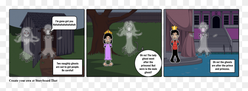 1145x367 The Two Naughty Ghosts Cartoon, Person, Human, Comics HD PNG Download