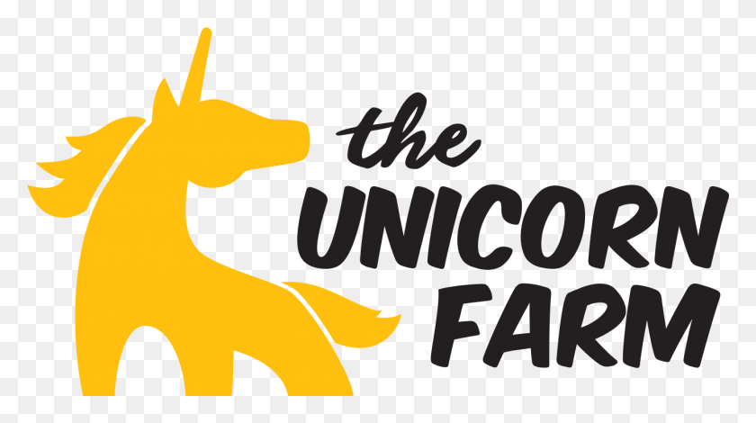 1390x732 The Unicorn Farm Animal Startup Logo, Text, Alphabet, Symbol HD PNG Download