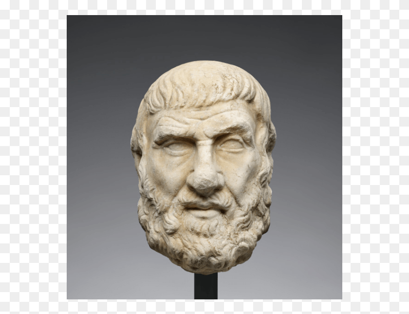 567x585 The Unkempt Beard Furrowed Forehead And Arched Eyebrow Greek Philosopher Head, Statue, Sculpture HD PNG Download