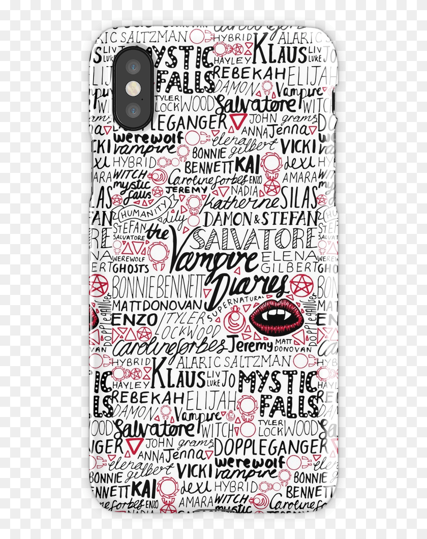 534x1000 The Vampire Diaries Iphone X Snap Case Vampire Diaries Iphone X Cases, Word, Text, Alphabet HD PNG Download