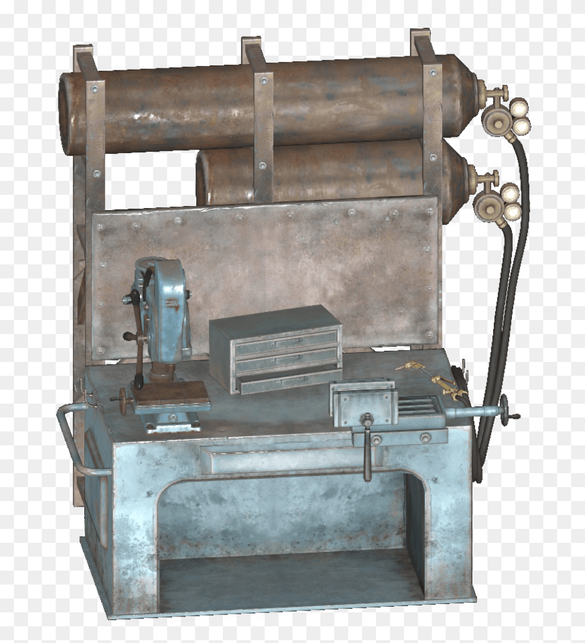 694x864 The Vault Fallout Wiki Antique, Machine, Lathe, Tabletop HD PNG Download