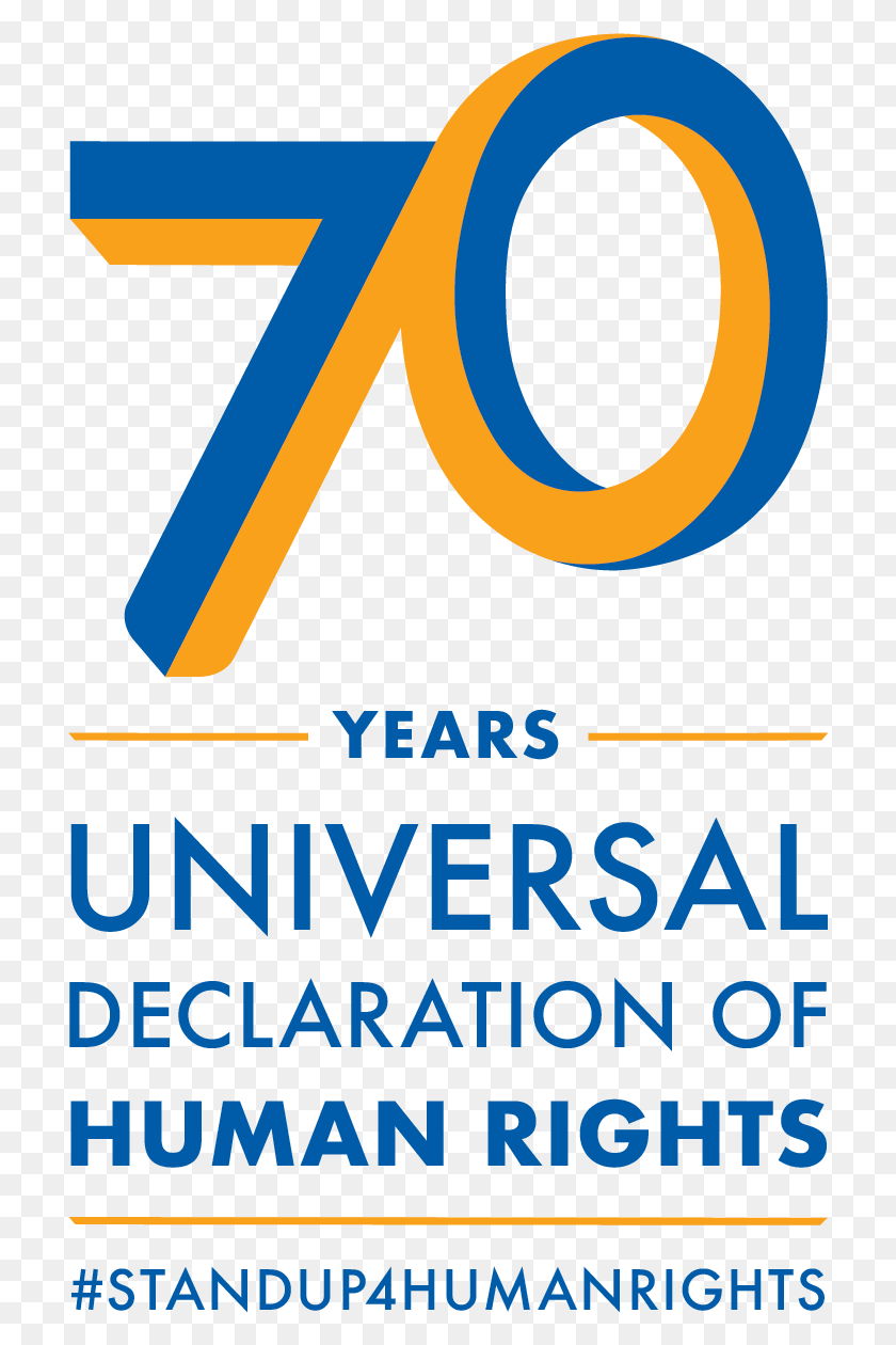 713x1200 Descargar Png El Logotipo Vertical En Eps 70 Aniversario De La Declaración Universal De Los Derechos Humanos, Texto, Símbolo, Marca Registrada Hd Png
