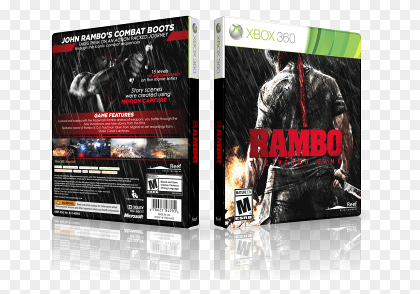 646x528 The Video Game Box Art Cover John Rambo, Poster, Advertisement, Flyer Descargar Hd Png