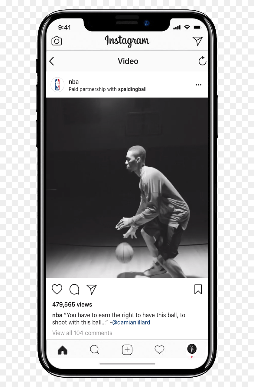 606x1218 The Video Was Shared Across Damian39s And The Nba39s Instagram On Iphone X, Person, Human, Mobile Phone HD PNG Download