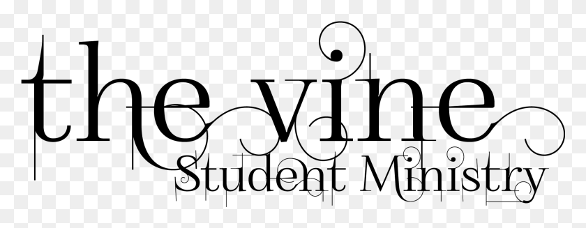 1847x633 The Vine Student Ministry Logo Calligraphy, Gray, World Of Warcraft HD PNG Download