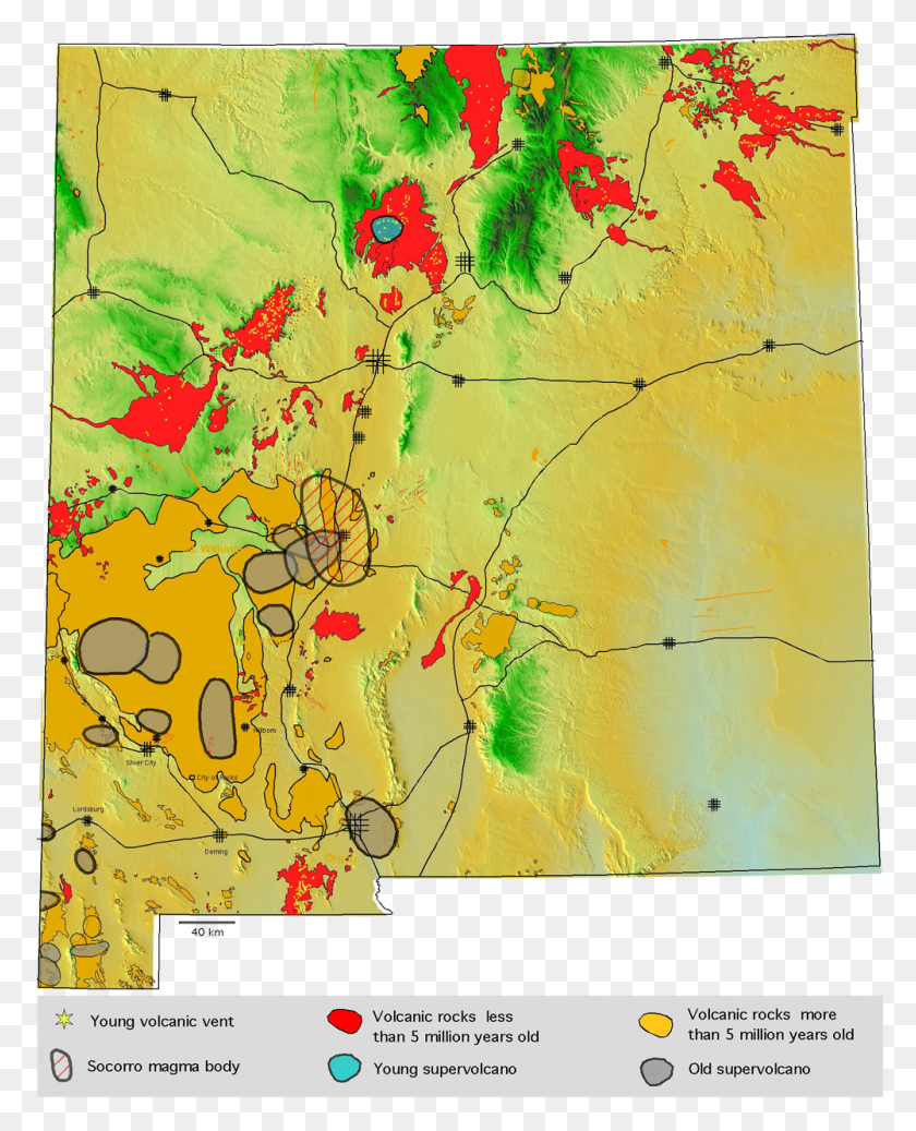 1001x1254 Los Volcanes De Nuevo México, Mapa De Los Volcanes De Nuevo México, Atlas Hd Png