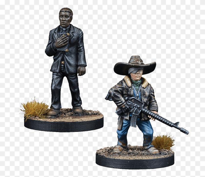 709x665 Descargar Png The Walking Dead All Out War Padre Gabriel Booster Walking Dead All Out War Boosters, Figurilla, Ropa Hd Png