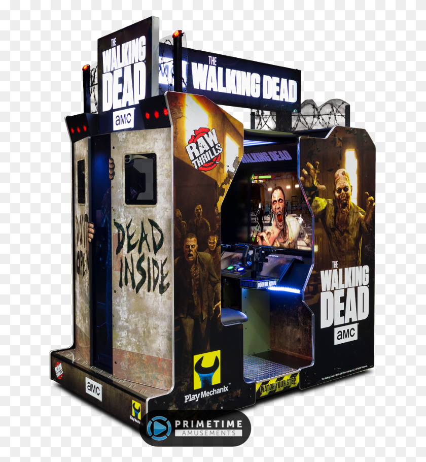 651x850 The Walking Dead Arcade Machine By Play Mechanix Amp Walking Dead Arcade Machine, Arcade Game Machine, Person, Human HD PNG Download