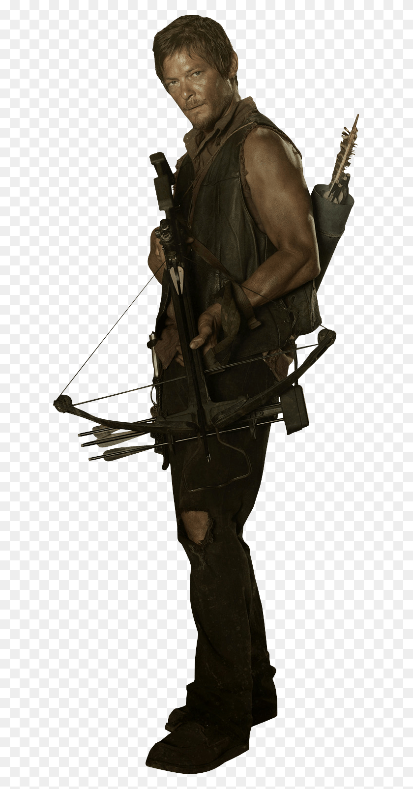 623x1545 The Walking Dead Norman Reedus Daryl Dixon Rick Grimes Daryl Dixon Body Pillow, Person, Human, Bow HD PNG Download