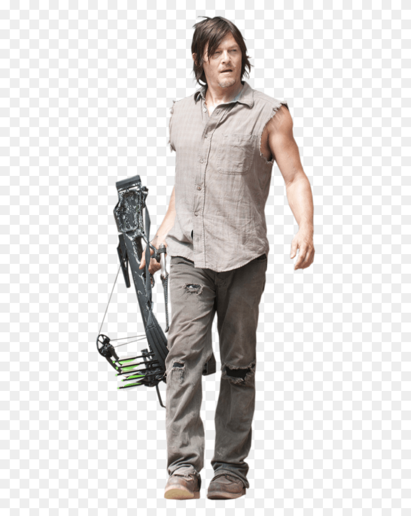 452x996 The Walking Dead Render Daryl Dixon Daryl Dixon Twd, Person, Human, Clothing HD PNG Download