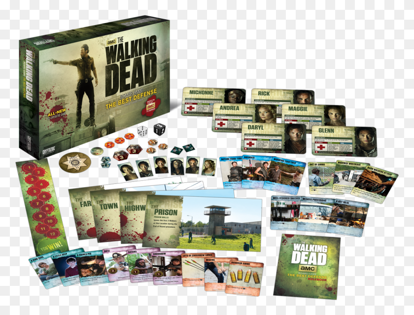 1113x827 The Walking Dead Walking Dead Board Game The Best Defense, Person, Human, Advertisement HD PNG Download