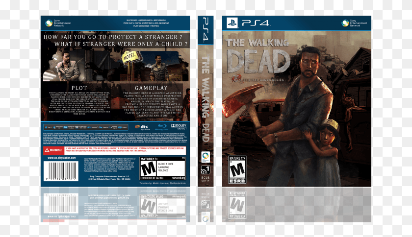 677x424 The Walking Dead Walking Dead Ps4 Cover, Person, Human, Disk HD PNG Download