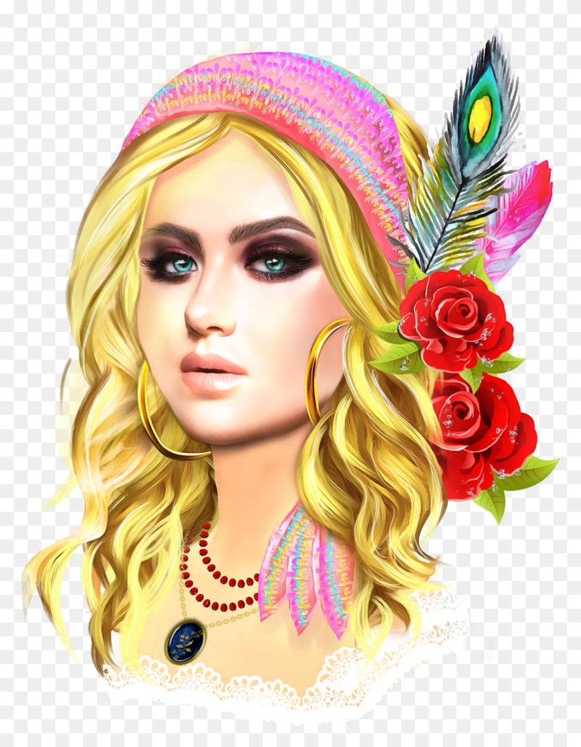 1048x1371 The Wannabe Gypsy Illustration, Person, Human, Face HD PNG Download