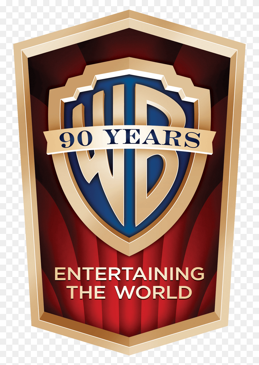 757x1126 The Warner Bros 90th Anniversary Logo, Alcohol, Beverage, Drink HD PNG Download