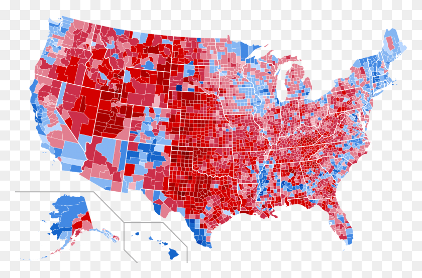 1280x812 The Week After The Elections Urban Rural Divide America, Map, Diagram, Plot HD PNG Download