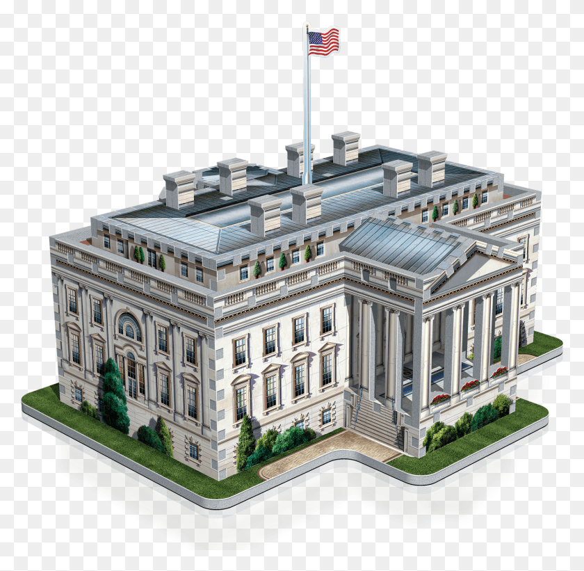 1485x1449 The White House 3d Puzzle From Wrebbit 3d Modellbau Weisses Haus, Mansion, House, Housing HD PNG Download