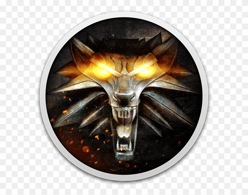 597x601 The Witcher Witcher, Modern Art, Emblem HD PNG Download