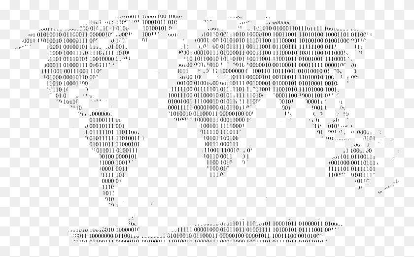 2326x1380 The World Map From A Binary Code Binary Number, Gray, World Of Warcraft HD PNG Download