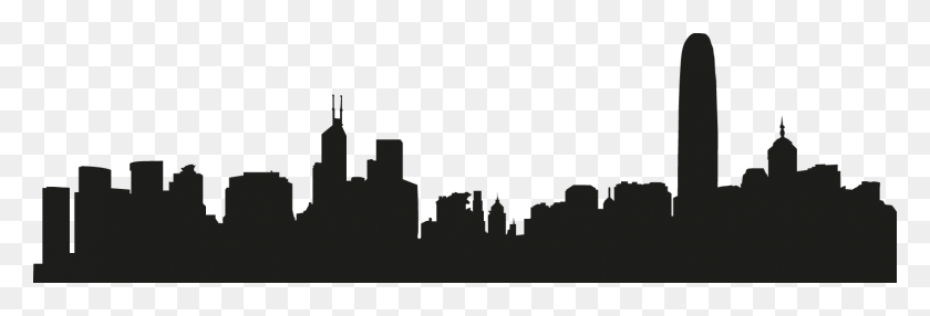 1585x460 The World39s Urban Silhouette Hong Kong Skyline Silhouette, Nature, Crowd HD PNG Download