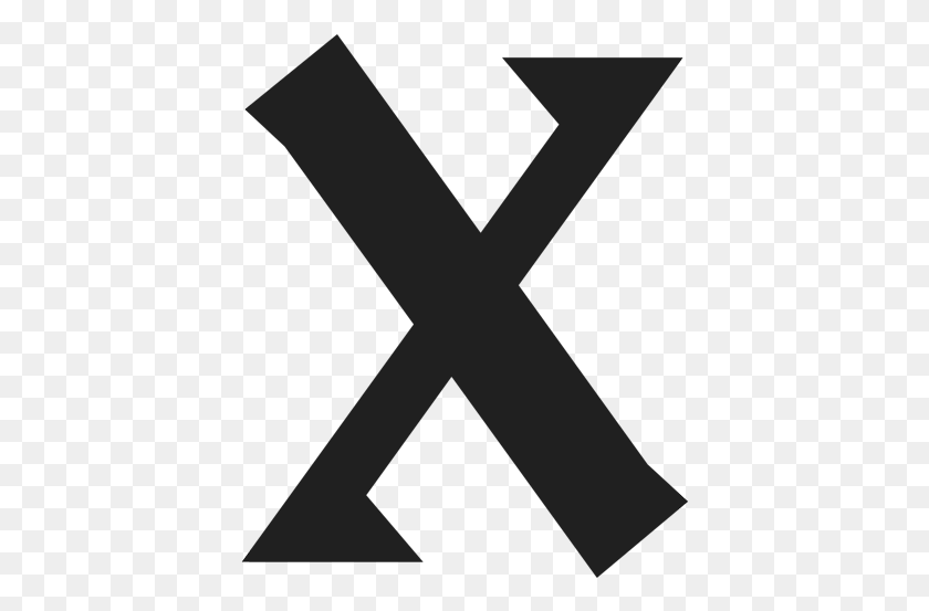 406x493 The X Is Typically A Straightforward Letterform, Symbol, Text, Alphabet HD PNG Download