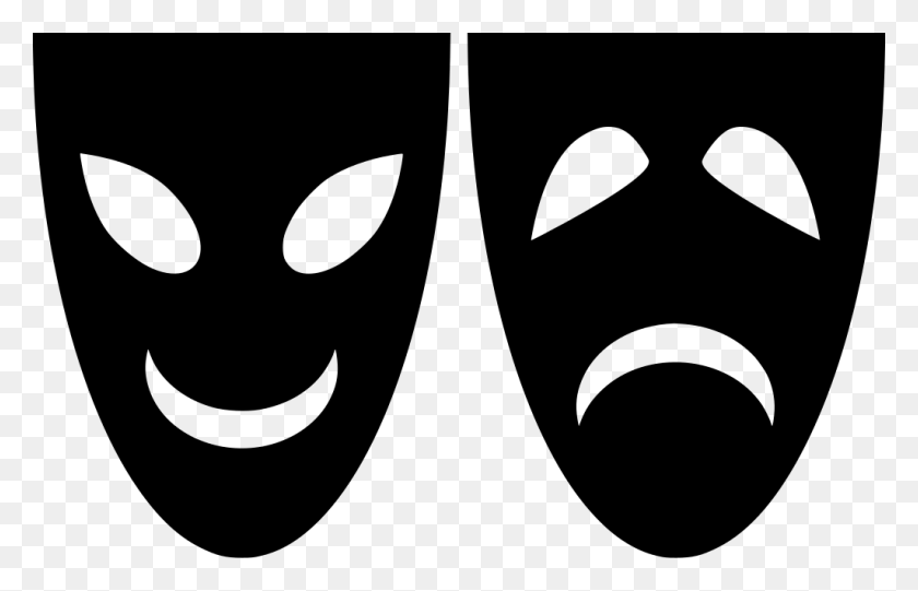 1024x632 Theater Comedy Tragedy Masks Happy Sad Mascaras De Teatro Feliz, Gray, World Of Warcraft HD PNG Download