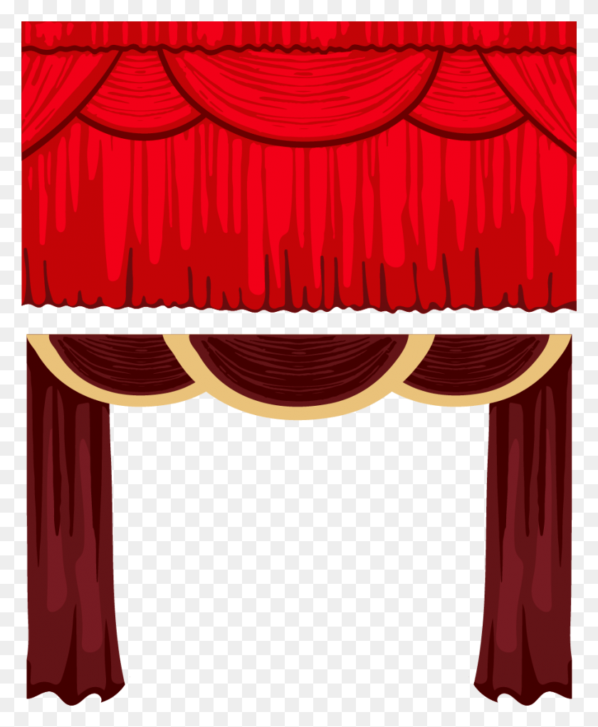 898x1107 Theater Drapes And Stage Theatre Wine Transprent Curtain Stage Maroon, Interior Design, Indoors, Room HD PNG Download